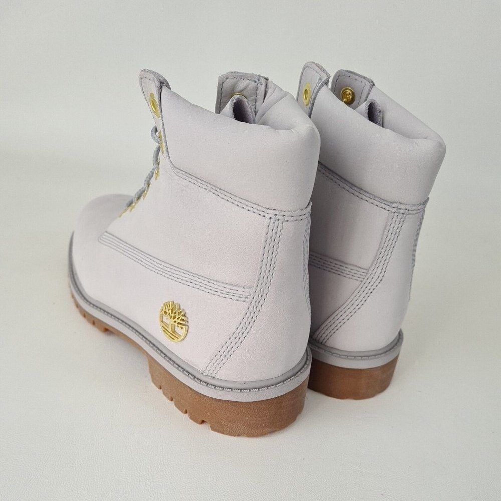 Timberland 6IN PREMIUM Junior Grey Waterproof Boots - Picture 6 of 12